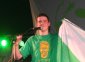Tommy Burns Skin Cancer Trust Barrowlands night - Jonathan Burns on stage - CATB were the first to donate to this charity