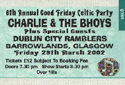 Barrowlands 2002 with support Dublin City Ramblers